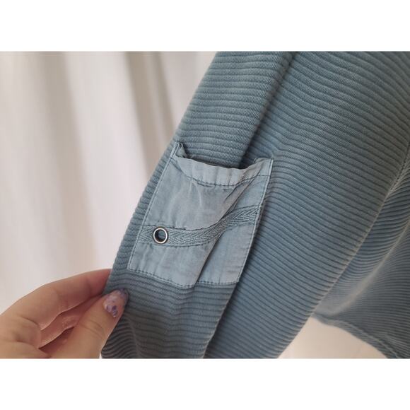 Free People Movement *IN BLUE* So Fly Henley Pullover Sweatshirt Medium - Picture 7 of 13